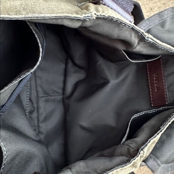 Fossil Leather and Canvas Small Messenger Crossbody Bag - Picture 13 of 15